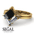 Stacking Princess Black Diamond Ring - Elise No. 7 image 3