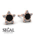 Star Halo Black Diamond Earrings - Zelda No. 8 image 2