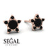 Star Halo Black Diamond Earrings - Zelda No. 38 image 2