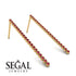 Stud Long Bezel Ruby Earrings - Salma No. 10 image 5