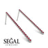 Stud Long Bezel Ruby Earrings - Salma No. 12 image 5