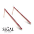 Stud Long Bezel Ruby Earrings - Salma No. 11 image 5