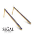 Stud Long Bezel Sapphire Earrings - Salma No. 13 image 5