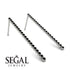 Stud Long Bezel Black Diamond Earrings - Salma No. 9 image 5