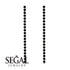 Stud Long Bezel Black Diamond Earrings - Salma No. 9 image 2