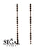 Stud Long Bezel Black Diamond Earrings - Salma No. 8 image 2