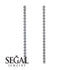 Stud Long Bezel Diamond Earrings - Salma No. 3 image 2