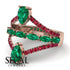 Symmetrical Twist Shank Pear Emerald Ring - Eliza No. 50 image 2