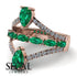 Symmetrical Twist Shank Pear Emerald Ring - Eliza No. 5 image 2