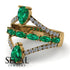 Symmetrical Twist Shank Pear Emerald Ring - Eliza No. 4 image 2