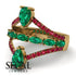 Symmetrical Twist Shank Pear Emerald Ring - Eliza No. 49 image 2