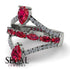 Symmetrical Twist Shank Pear Ruby Ring - Eliza No. 12 image 2