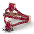 Symmetrical Twist Shank Pear Ruby Ring - Eliza No. 56 image 2