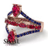 Symmetrical Twist Shank Pear Ruby Ring - Eliza No. 71 image 2
