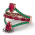 Symmetrical Twist Shank Pear Ruby Ring - Eliza No. 26 image 2