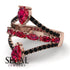 Symmetrical Twist Shank Pear Ruby Ring - Eliza No. 41 image 2