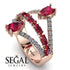 Symmetrical Twist Shank Pear Ruby Ring - Eliza No. 11 image 3