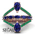 Symmetrical Twist Shank Pear Sapphire Ring - Eliza No. 29 image 10