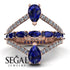 Symmetrical Twist Shank Pear Sapphire Ring - Eliza No. 14 image 10