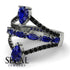 Symmetrical Twist Shank Pear Sapphire Ring - Eliza No. 45 image 2