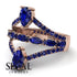 Symmetrical Twist Shank Pear Sapphire Ring - Eliza No. 74 image 2