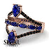 Symmetrical Twist Shank Pear Sapphire Ring - Eliza No. 44 image 2