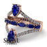 Symmetrical Twist Shank Pear Sapphire Ring - Eliza No. 14 image 2