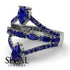 Symmetrical Twist Shank Pear Sapphire Ring - Eliza No. 75 image 2