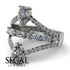 Symmetrical Twist Shank Pear Diamond Ring - Eliza No. 3 image 2