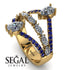 Symmetrical Twist Shank Pear Diamond Ring - Eliza No. 61 image 3