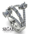 Symmetrical Twist Shank Pear Diamond Ring - Eliza No. 3 image 3