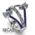 Symmetrical Twist Shank Pear Diamond Ring - Eliza No. 63 image 3
