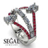 Symmetrical Twist Shank Pear Diamond Ring - Eliza No. 48 image 3