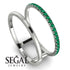 Thin Double Emerald Band Ring - Morgan No. 6 image 6