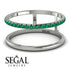 Thin Double Emerald Band Ring - Morgan No. 6 image 3