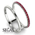 Thin Double Ruby Band Ring - Morgan No. 12 image 6