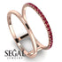 Thin Double Ruby Band Ring - Morgan No. 11 image 6