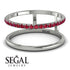 Thin Double Ruby Band Ring - Morgan No. 12 image 3