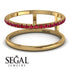 Thin Double Ruby Band Ring - Morgan No. 10 image 3