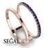 Thin Double Sapphire Band Ring - Morgan No. 14 image 6