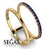 Thin Double Sapphire Band Ring - Morgan No. 13 image 6