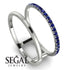 Thin Double Sapphire Band Ring - Morgan No. 15 image 6
