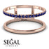 Thin Double Sapphire Band Ring - Morgan No. 14 image 2