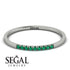 Thin Eternity Emerald Band - Daisy No. 6 image 2