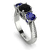 Three Stones Black Diamond Braches Ring - Donna No. 69 image 1