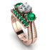Three Stones Diamond Braches Bridal Set - Donna No. 17 image 1