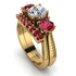 Three Stones Diamond Braches Bridal Set - Donna No. 46 image 1