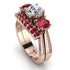 Three Stones Diamond Braches Bridal Set - Donna No. 47 image 1