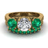 Three Stones Diamond Braches Bridal Set - Donna No. 16 image 2