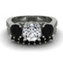 Three Stones Diamond Braches Bridal Set - Donna No. 33 image 2